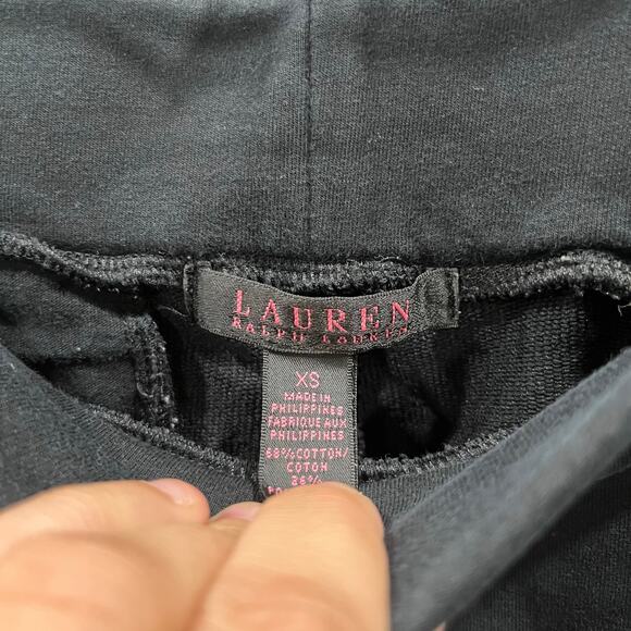 Lauren Ralph Lauren Black Pink Stripe Pull On Sweatpants Y2K Womens XS - Picture 3 of 8